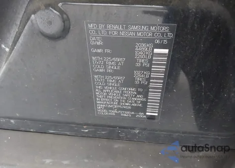 2015 Nissan Rogue S from USA, damaged, VIN KNMAT2MT2FP574126